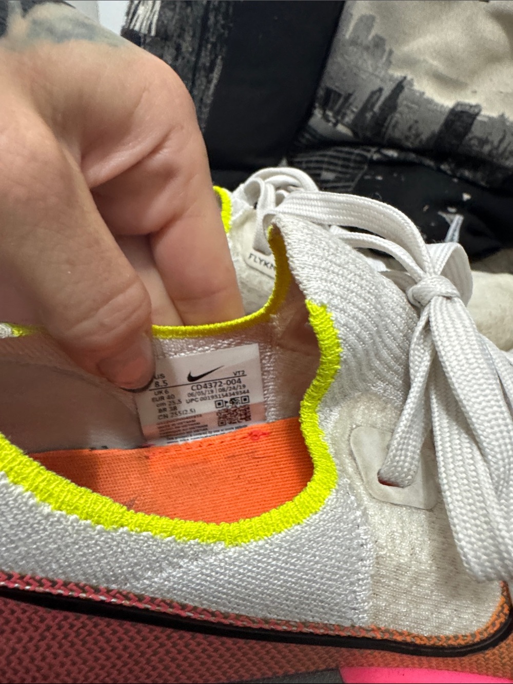 Nike Women’s react Running Shoes — White with Pink accent - size 8.5 (fit 8) - Picture 7 of 11